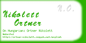 nikolett ortner business card